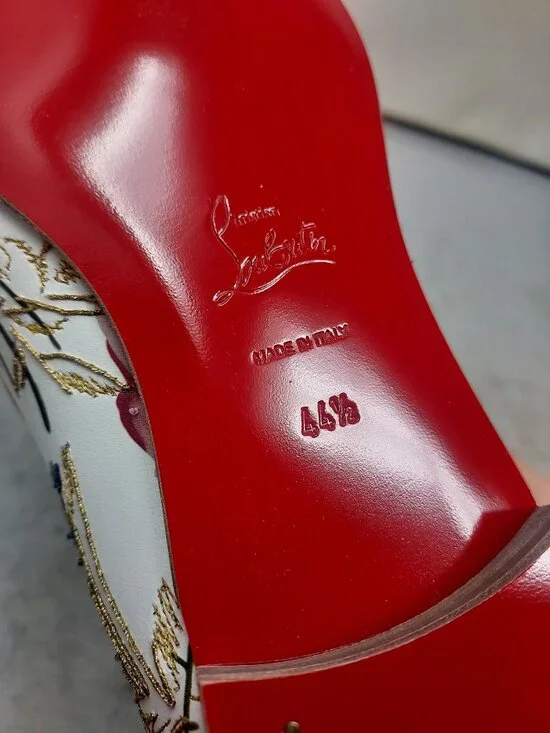 Christian Louboutin MENS White Dandyswing Floral Loafer - Picture 5 of 11